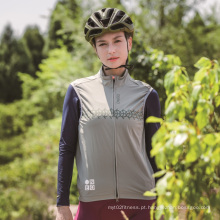 Colete de vento de gilet de bicicleta por equipe feminina